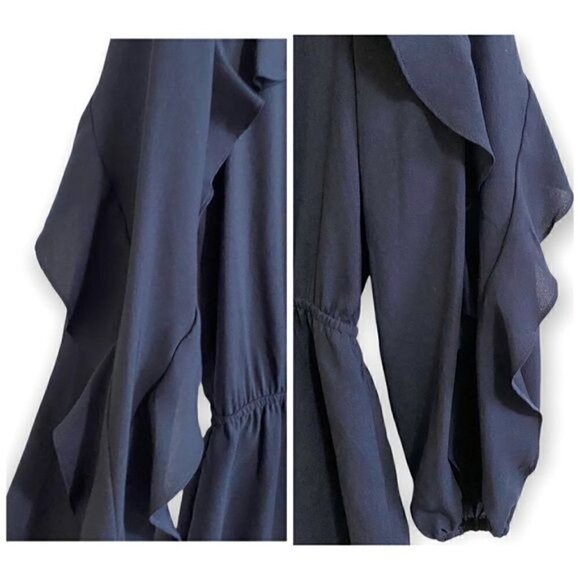 Mika & Gali Navy Blue dress with ruffles, size M - Picture 8 of 11